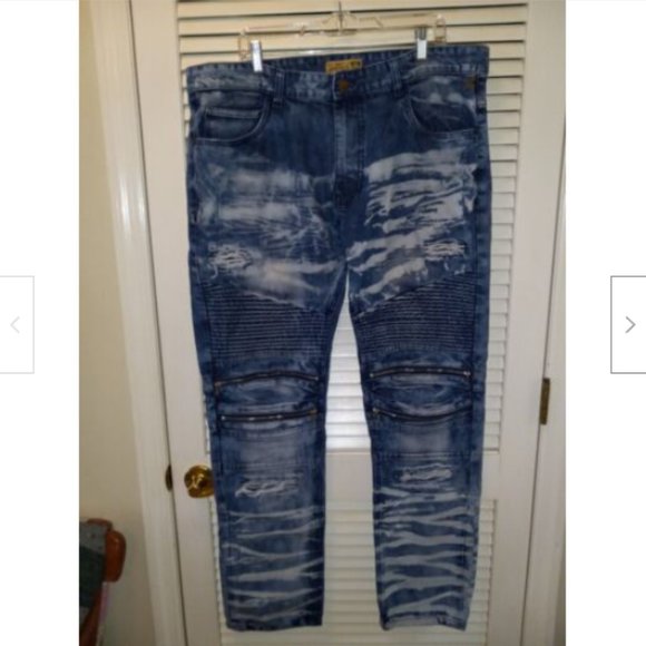 Grindhouse Other - Grindhouse Mens Distressed Denim Blue Jeans Size 40 Inseam 33.5" Zippers Skater